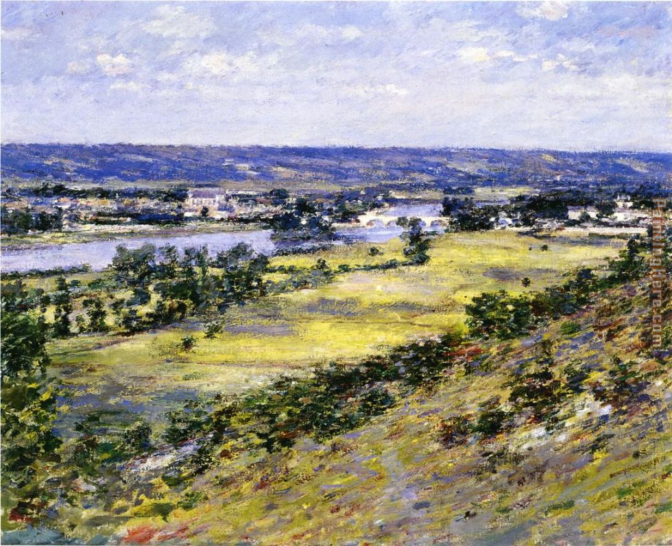 Valley of the Seine from Giverny Heights painting - Theodore Robinson Valley of the Seine from Giverny Heights art painting